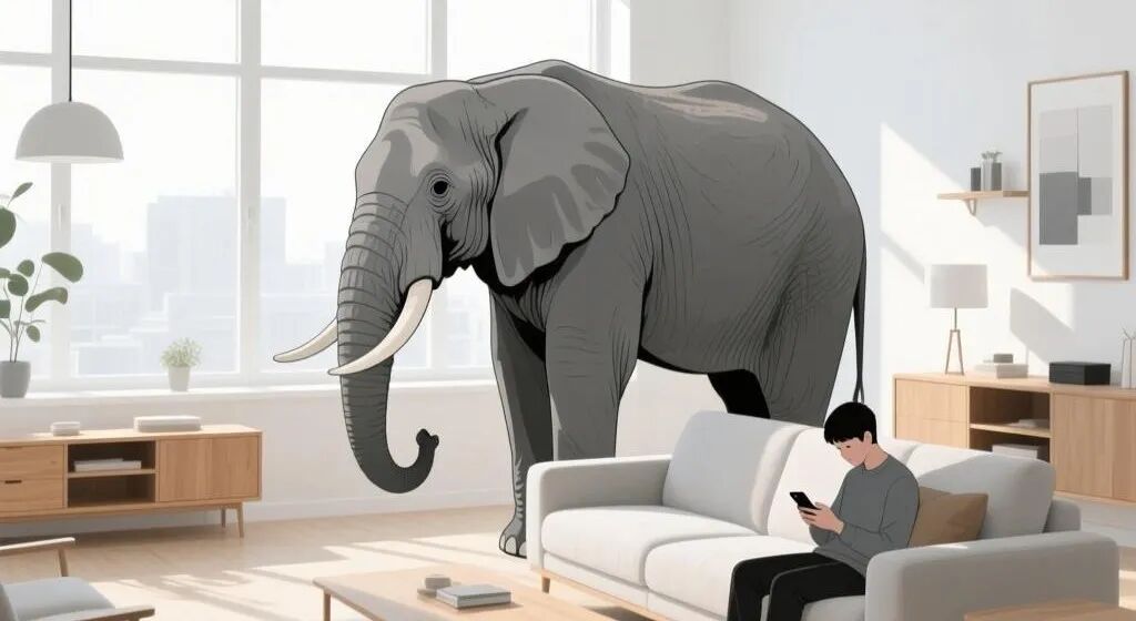 家中的坏风水是房间里“大象”：看见它的人受伤，看不见它的人说你在臆想。